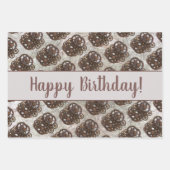 ギア素朴スプロケットスチームパンクオンストーンテンプレート ラッピングペーパーシート (正面)