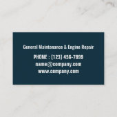 ギア自動車修理車の整備士工業 名刺 (裏面)