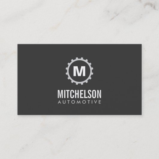 ギア車のイニシャル2自動修理、整備士 名刺 (正面)