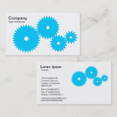 ギア – スカイブルーを白 名刺 (正面/裏面)