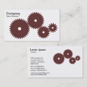 ギア – チョコレートオンホワイト 名刺 (正面/裏面)