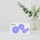 ギア – パステルブルーオンホワイト 名刺 (スタンド正面)