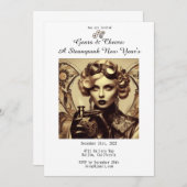 ギア&応援Aステームパンク新年 招待状 (正面/裏面)