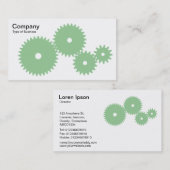 ギア – 淡い緑（白） 名刺 (正面/裏面)