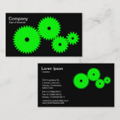 ギア – 緑オンブラック 名刺 (正面/裏面)