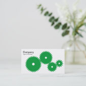 ギア – 草の緑（白） 名刺 (スタンド正面)