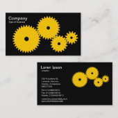 ギア – 黒のオレンジ 名刺 (正面/裏面)