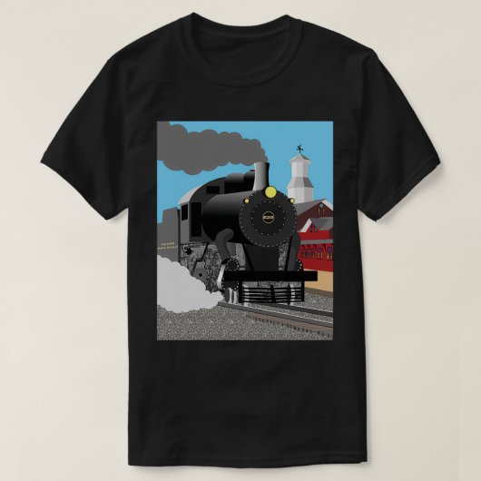 ギアRR蒸気列車グラフィック Tシャツ (デザイン正面)