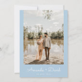 ギイタリアンリシャレモン黄モダン結婚色 招待状 (裏面)