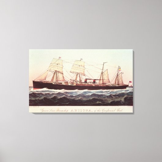 ギオンライン汽船アリゾナ キャンバスプリント (正面)