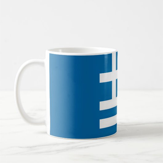 ギカッコいいリシャ国旗 コーヒーマグカップ (左)