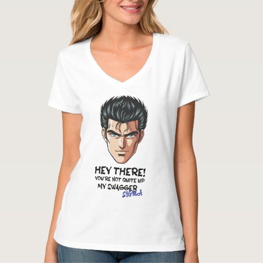 ギガチャドの自信に満ちたサガ Tシャツ (正面)