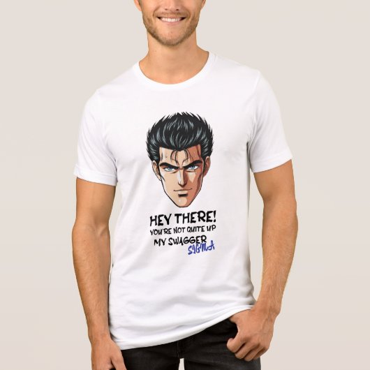 ギガチャドの自信に満ちた伝説 トライブレンドTシャツ (正面)