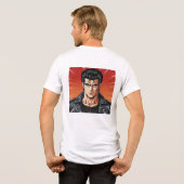 ギガチャドの自信に満ちた伝説 トライブレンドTシャツ (裏面全面)