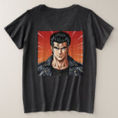 ギガチャドの自信に満ちた伝説 プラスサイズTシャツ (デザイン裏面)