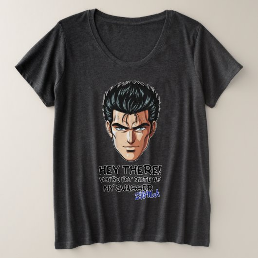 ギガチャドの自信に満ちた伝説 プラスサイズTシャツ (デザイン正面)