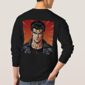 ギガチャドの自信に満ちた伝説 Tシャツ (裏面)