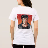 ギガチャドの自信に満ちた英雄譚 トライブレンドTシャツ (裏面)