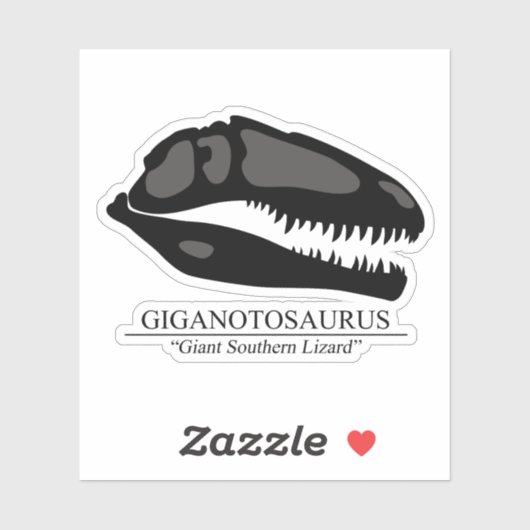 ギガノトサウルススカル シール (シート)