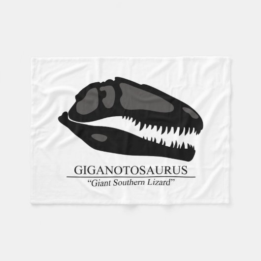ギガノトサウルススカル フリースブランケット (正面(横))