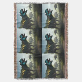 ギガノトサウルス恐竜が泳いでいる。 スローブランケット (正面縦)