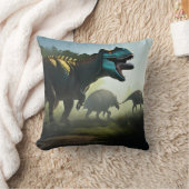 ギガノトサウルス恐竜の散策、クッション クッション (ブランケット)