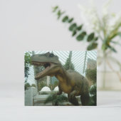 ギガノトサウルス恐竜はがき ポストカード (スタンド正面)