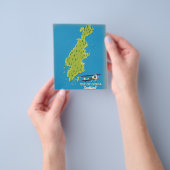ギガ島 スコットランド地図 チラシ (手)