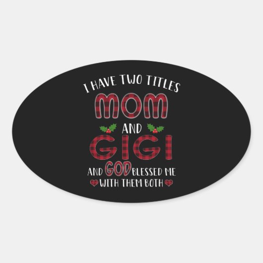 ギギィ愛好家 |私は2つのタイトルを持っている母とギギ神 楕円形シール (正面)