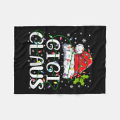 ギギクロースクリスマスサンタハットマッチングファミリーXma フリースブランケット (正面(横))