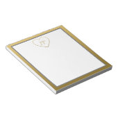 ギギゴールデンエレガントグラディエントハートおばあちゃんギフト ノートパッド (アングル)