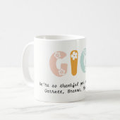 ギギパーソナライズされたフローラパステルカラーズグランマ コーヒーマグカップ (正面左)