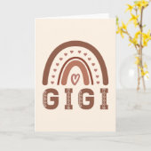 ギギボホ虹かわいい祖母のギフト カード (黄色い花)