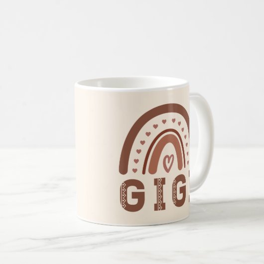 ギギボホ虹かわいい祖母のギフト コーヒーマグカップ (正面右)