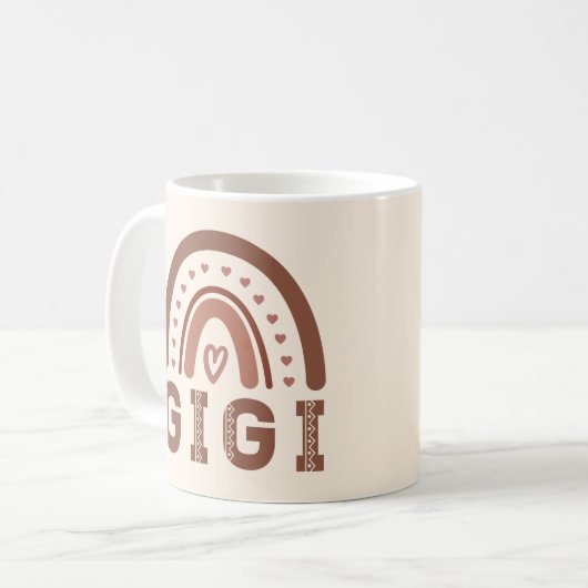 ギギボホ虹かわいい祖母のギフト コーヒーマグカップ (正面左)