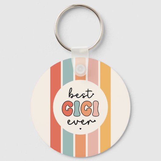 ギギモダン最高のエバーカワイイレトロおばあちゃん キーホルダー (正面)