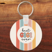 ギギモダン最高のエバーカワイイレトロおばあちゃん キーホルダー (正面)