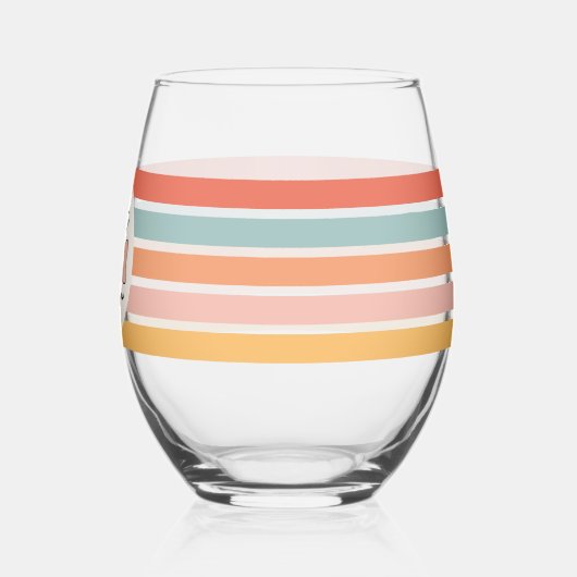 ギギモダン最高のエバーカワイイレトロおばあちゃん ステムなしワイングラス (左)