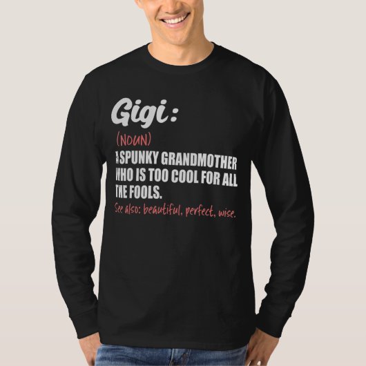 ギギ定義おばあちゃん母の日誕生日ギグ Tシャツ (正面)