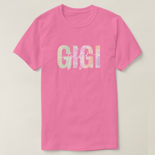 ギギ絞り染めとグランドキッズ名 Tシャツ (デザイン正面)