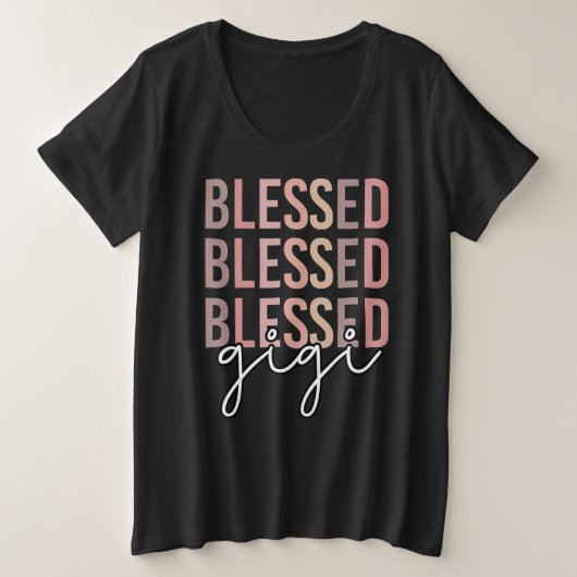 ギギ賛美 |ギギおばあちゃんのギフト プラスサイズTシャツ (デザイン正面)