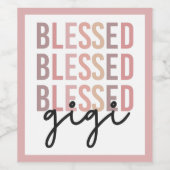 ギギ賛美 |ギギおばあちゃんのギフト ワインラベル (シングルラベル)