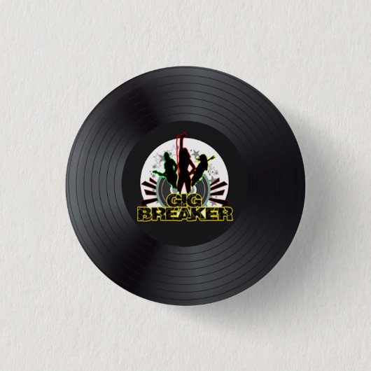 ギグのブレーカ- "記録的なロゴ" Pin 缶バッジ (正面)