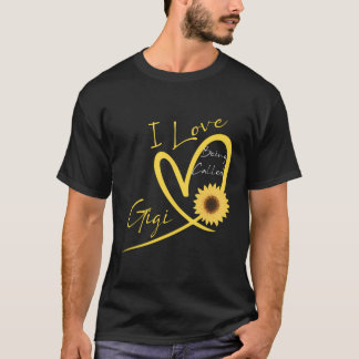 ギグヒマワリと呼ばれるのが大好きハート Tシャツ