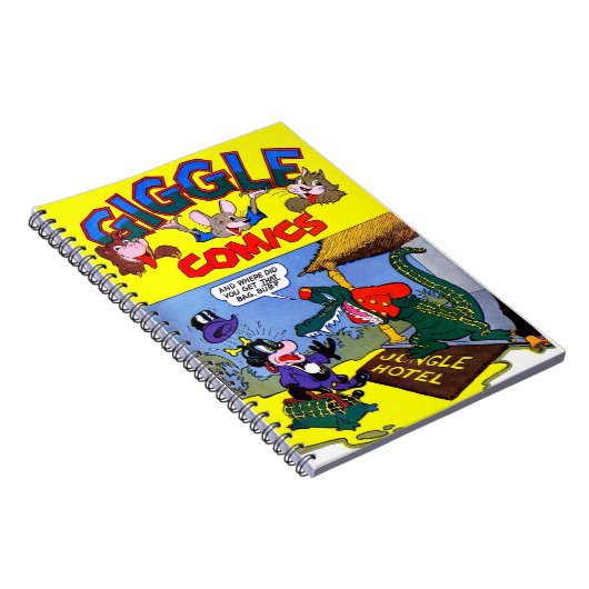 ギグルクロコダレアリゲーターアニマルヴィンテージ漫画 ノートブック (右側)