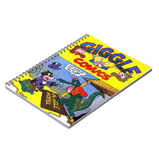 ギグルクロコダレアリゲーターアニマルヴィンテージ漫画 ノートブック (左側)