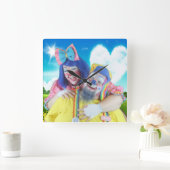 ギグレとガジェット スクエア壁時計 (ホーム)