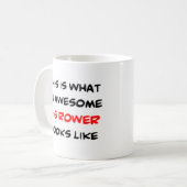 ギグ素晴らし・ローワー コーヒーマグカップ (正面左)