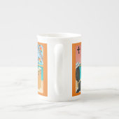 "ギグ"のの後のパナマのドラム水彩画 ボーンチャイナマグカップ (裏面)