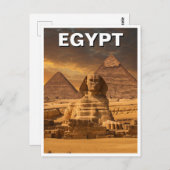 ギザのエジプトのスフィンクスのピラミッド ポストカード (正面/裏面)